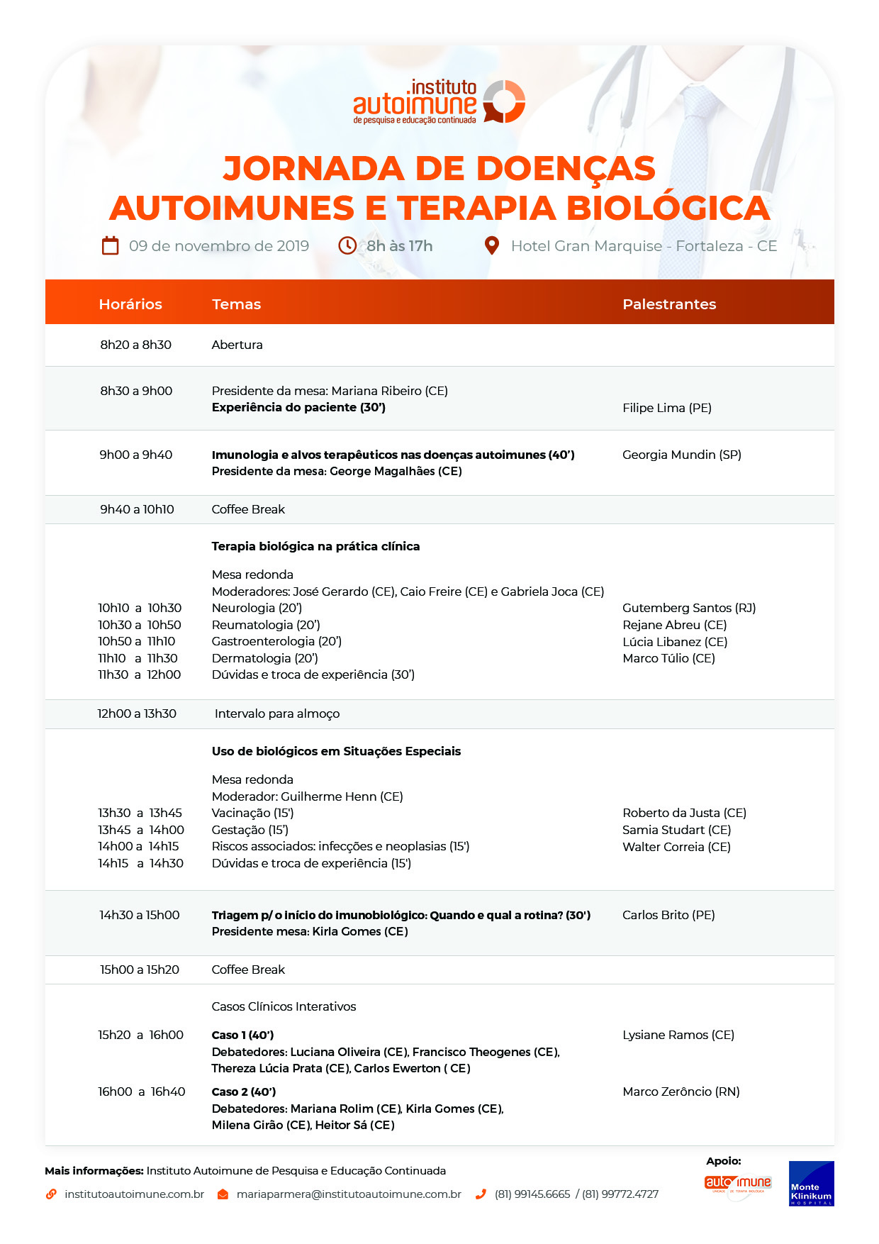 jornada de doenças autoimunes e terapia biológica