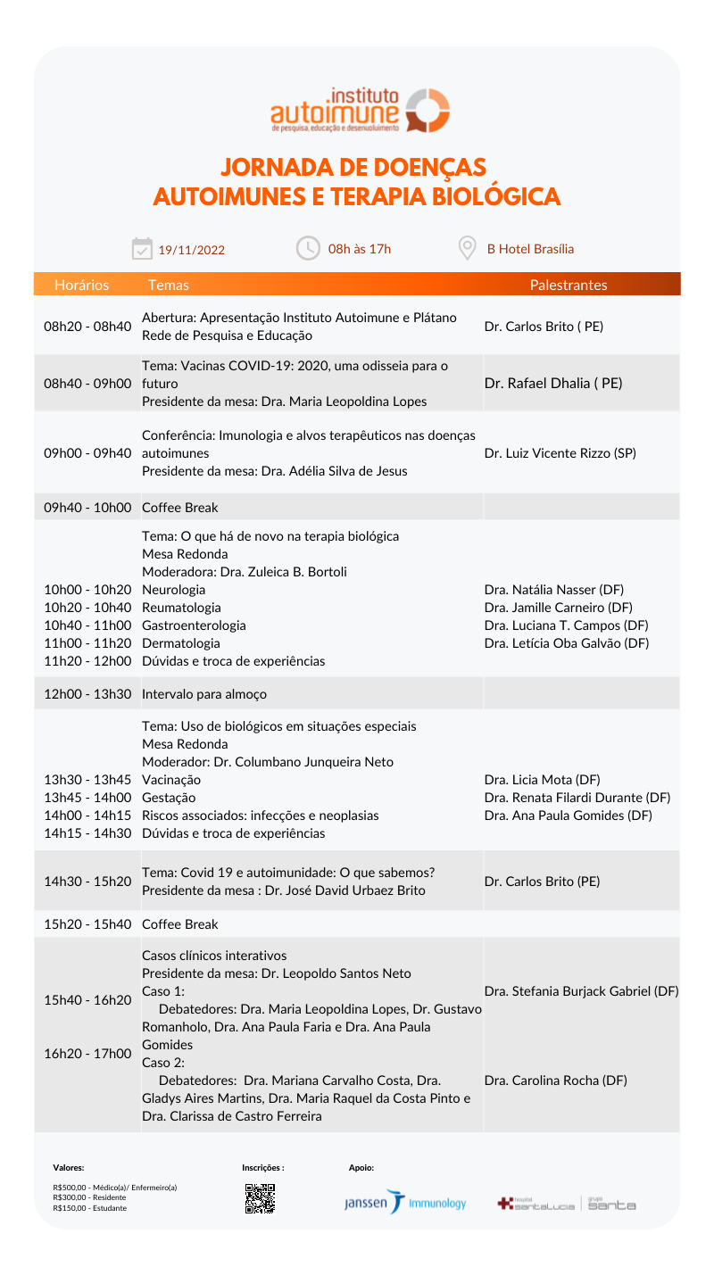 Jornada de Doenças Autoimunes e Terapia Biológica de Brasília